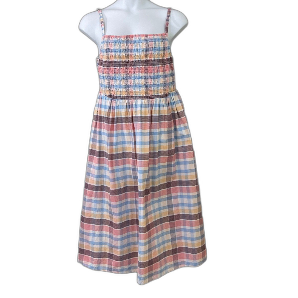 Old Navy Colorful Plaid Midi Dress